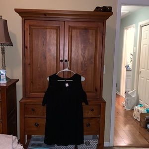 Lane Bryant black open shoulder top